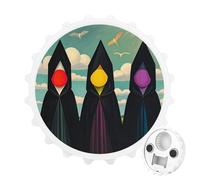 Magnetic Bottle Opener, 3.1 Inch Round Fridge Magnet, Funny Beer Cap Shape Design, Terrible Witches Bottle Opener for Kitchen, Bar, Office