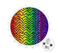 Magnetic Bottle Opener Strong Fridge Magnet Beer Opener with Cap Catcher | Gay Pride Rainbow Pattern Beer Bottle Opener for Fridge, Portable Funny Bottle Cap Opener for Kitchen Bar, Ideal Gift