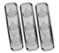 Magnetic Bowl, 3 Pieces, 226 x 65 mm Stainless Steel Magnetic Tool Tray, Holding Tools, Screws, Drills and Nails, High Performance Magnet, Thickened Magnetic Bowl