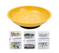 Magnetic Bowl - Magnetic Sewing Pin Holder with 150 Head Pins | Strong and Sewing Machine Magnet Storage Tools to Keep Tidy