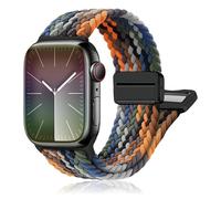 Magnetic Braided Band for Apple Watch Bands for Women Men 40mm 44mm 46mm 42mm 38mm 41mm 45mm 49mm,Stretchy Elastic Nylon Sport Solo Loop Strap Wristband for iWatch Series 10 9 8 7 6 5 4 3/SE/Ultra 2