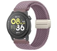 Magnetic Braided Bands for Coros Pace 3 / Pace Pro/Apex 2 Pro/Apex Pro/Apex 46mm Watch Band, Soft Nylon Braided Elastic Replacement Strap for Women Men (Smoke Violet)