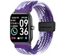 Magnetic Braided Bands for IDW13,IDW16,IDW19 Smartwatch Bands, 22mm Soft Nylon Replacement Strap for Fitpolo IDW13/Woneligo W13/FITVII HM57, ENOMIR/TOOBUR/MILOUZ/Gydom/Faweio/Veryfit IDW19 Smartwatch