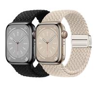 Magnetic Braided Stretchy Loop, Compatible with Apple Watch Band 38mm 40mm 41mm 42mm 44mm 45mm 46mm 49mm Women Men, Nylon Solo Loop Elastic Straps for iWatch Series 11 10 9 8 7 6 5 4 3 2 1 SE Ultra