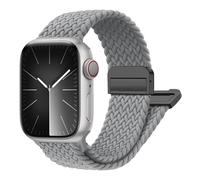 Magnetic Braided Stretchy Loop - Compatible with Apple Watch Band 42mm 46mm 40mm 41mm 44mm 45mm 38mm Ultra 3/2 49mm Women Men,Elastic Woven Fabric Nylon Strap for iWatch 11 10 9 8 7 6 5 4 3 SE Ultra