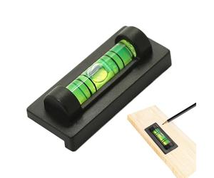 Magnetic Bubble Leveling Gauge - Precision Spirit Level Tool for Carpentry Construction | Aluminum Alloy with Vial, Strong Magnetic Base for Metal Surfaces Measures 1.57 x0.66 x 0.47in