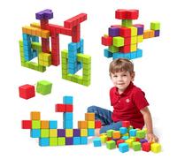Magnetic Building Blocks, 1.58 inch Large Magnetic Stacking Cubes for Toddlers, Sensory & Montessori Toys for Boys & Girls 1 2 3 Years Old (Large Blocks for Age 1+ (36 PCS)