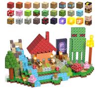 Magnetic Building Blocks 100Pcs 1 Inch Light Up Magnetic Blocks Magnet Cubes Construction Toys, Montessori STEM Sensory Stacking Toys for Toddlers, Christmas Birthday Gifts for Kids Age 3 4 5 6 7 8-12