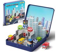 Magnetic Building Blocks City Traffic Set 49 pcs, Children STEM Toys Travel Learning Magnetic Blocks, Toddler Toys for Car & Plane, Birthday Chrimas Gift for Ages 3+ Year Kids