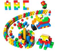 Magnetic Building Blocks for Kids, 56pcs Large Magnetic Blocks with Toy Eyes, 1inch Magnet Cubes Tiles STEM Travel Sensory Games Toys for Boys & Girls Aged 3 4 5 6 7 8 9 10 Birthday Gifts - Bright
