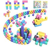 Magnetic Building Blocks for Kids, 56pcs Large Magnetic Blocks with Toy Eyes, 1inch Magnet Cubes Tiles STEM Travel Sensory Games Toys for Boys & Girls Aged 3 4 5 6 7 8 9 10 Birthday Gifts - Shallow