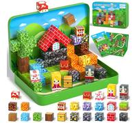 Magnetic Building Blocks for Kids, 60PCS Toddler Travel Magnetic Cube Set, Magnet Travel Toys with Iron Box, Creative Educational Toy Gift for 3 4 5 6 7 8 9+ Year Olds Boys Girls Birthday Xmas Gifts