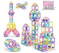 Magnetic Building Blocks Toys for 3 4 5 6 Year Old Girls Boys Gift, Magnetic Tiles for Kids for Toddlers Gift, Toys for 3 year old Girls Boys STEM Learning Educational Construction Blocks 40pcs