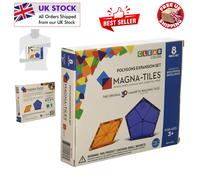 Magnetic Building Tiles Expansion Set - 8 Non-Toxic Pieces for Creative Play