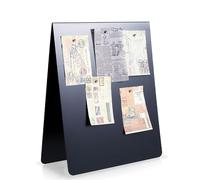 Magnetic Bulletin Board Desk-Tabletop Metal Easel for Magnet Display, 30.5cm x 25.5cm Double-Sided, for Home, Kitchen, School, Office Supplies