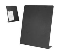 Magnetic Bulletin Board with Stand, L Shaped Tabletop Memo Board Magnet Menu Easel Board Stainless Steel Display Stand for Home School Kitchen Office