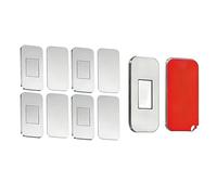 Magnetic Cabinet Door Catch, Ultra Thin Profile Design, 5 Pack, Thin Cabinet Door Magnets, Stainless Steel Drawer Latch, Adhesive Backing Installation, for Kitchen Wardrobe Doors