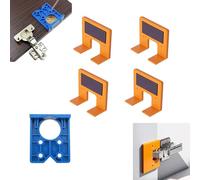 Magnetic Cabinet Door Hinge Spacer with Scale, The Easy Hinge Mate - Door Hinge Adjustment Tool 2mm Gap Alignment Tool Hinge Positioning Fixture, for Hinges Cutting(Orange,5pcs)