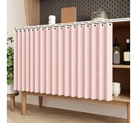 Magnetic Cabinet Sink Organizer Under-Sink Storage Solution Rod-Free Folding Door Design Invisible Desk Skirt for Kitchen Wardrobe (63" W x 27.6" L)