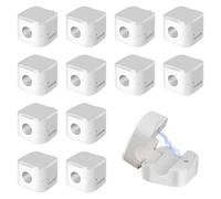 Magnetic Cable Clips,12 PCS Phone USB Charger Cable Magnetic Cable Holder Hide Phone Charging Cable Keeper Adjustable Cable Management for Kitchen Appliances Office Supplies Nightstand