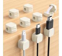 Magnetic Cable Clips, Adjustable Cord Holder Management, Adhesive Wire Keeper Organizer for Home Office Desk Phone PC Car Wall Desktop Nightstand Appliance (9-Pack Beige)