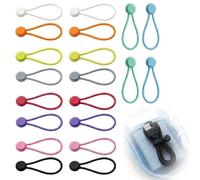 Magnetic Cable Ties 20 Pack 190mm Silicone Cable Organiser Reusable 10 Colours Magnetic Twist Ties for Cable Management Headphones Home and Office Storage