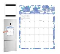 Magnetic Calendar - 14.49x11.5 inches Wall Planner for Daily Scheduling, Goal Tracking with Countdown Punch In, 2026 12month Planning Board for School, Kitchen, Office, White