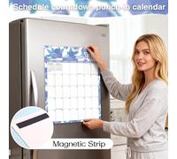 Magnetic Calendar | 2026 12-Month Daily Planning Calendar,Aesthetic Magnetic Schedule Countdown Punch-In Planner for Shopping List Living Room Office Dormitory Apartment