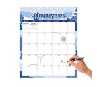 Magnetic Calendar - 2026 Large Monthly Organizer for Time Management, Family Planning with Smudge-Proof Writing, Schedule Board for Classroom Dorm Apartment, Black, Easy Packaging