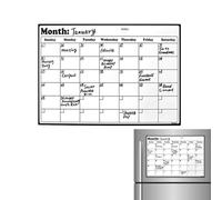 Magnetic Calendar for Refrigerator,Dry Erase Monthly Planner Whiteboard - 16.93 x 11.81 Inch Fridge Calendar,for Family Kitchen Events Meeting Shopping Lists Schedules Chores Meals