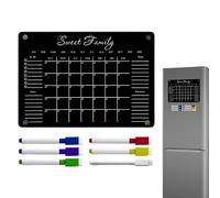 Magnetic Calendar for Refrigerator - Erasable Acrylic Notepads | Magnetic Acrylic Dry Erase Board for Fridge Workplace Home Classroom with 6 Erasable Markers