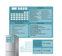 Magnetic Calendar For Refrigerator,Exercise Program Planner | Monthly Diet Organizer For Meal Planning Shopping List Sports Planner And Tasks