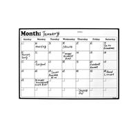 Magnetic Calendar for Refrigerator, Monthly Chalkboard - 43 x 30 cm Dry Erase Board, for Family Appointments, Shopping Lists, Deadlines and Meals in the Kitchen