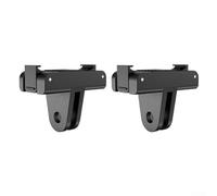 Magnetic Camera Mount 2 Pack for DJI Action 5 Action 4 Action 3 Quick Release Adapter Strong Hold Lightweight Plastic 40x22x30mm Black Secure Fit for Vlogging and Outdoor Filming