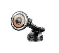 Magnetic car holder Dudao F12MAX+ with Qi induction charger, 15W (black)