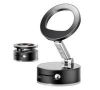 Magnetic Car Mobile Phone Holder, Vacuum Magnetic Mobile Phone Holder, Foldable, Multifunctional Rotating Stand Made of Aluminium Alloy for Fitness, Movies, Outdoor Tablets, Desk