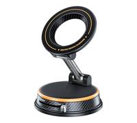 Magnetic Car Mount - Smartphone Bracket Holder, Vacuum Suction Base, 360 Degree Rotating Dash, Strong Magnetic Grip Secures Device, Adjustable Viewing Angle | Live Streaming SUV Trailer Tractor