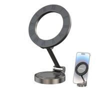 Magnetic Car Phone Holder, Foldable Vehicle Cell Phone Stand, 360 Degree Rotating Mount for Smartphones, Strong Magnetic Grip with Adjustable Angle, Automotive Interior Accessory, Dashboard Holder