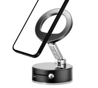 Magnetic Car Phone Holder - Magnetic Mobile Phone Holder Foldable | Aluminum Alloy Cellphone Bracket Multi-functional Rotating Stand for Desk Workplace Gym Airplane Dashboard Movies Home