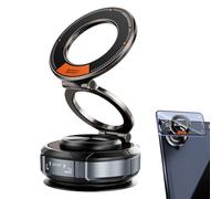 Magnetic Car Phone Holder, Suction Cup Magnet Dashboard Mount, 360 Degree Adjustable Dashboard Cellphone Bracket for Automotive Truck RV Navigation Driver Travel