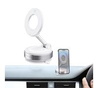 Magnetic Car Phone Holder Vacuum - Silver Aluminum Alloy Double Ball Joint Holder, Ultra Positioning Hardware for Smartphone | Recet Display
