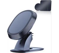 Magnetic Car Phone Mount, Universal Dashboard Holder with 360° Rotation, Bendable Base, 6 N52 Magnets, 4 Metal Plates, Compatible with iPhone Samsung Oneplus