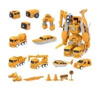 Magnetic Car Set, 26PCS Transforming Construction Vehicle Toys with Storage Box, Educational Magnetic Cars for Kids Ages 2+