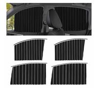 Magnetic Car Window Blinds for Dacia Spring 2025-2026, Sunshade Blackout Side Window Curtains UV Ray Protection Privacy Sun Shade Accessories,A/Black-withoutstraps