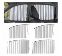Magnetic Car Window Blinds for Dacia Spring 2025-2026, Sunshade Blackout Side Window Curtains UV Ray Protection Privacy Sun Shade Accessories,B/Silver-withstraps