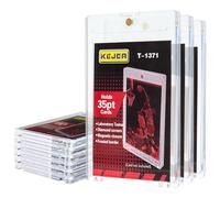 Magnetic Card Holder 12 Pack - 35pt Trading Card Display Case, UV Resistant Acrylic Protector, Clear Rigid Sleeves for MTG, Sports, Yu-Gi-Oh, Baseball & Collectible Cards
