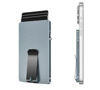 Magnetic Card Wallet Holder for Magsafe, Minimalist Slim Wallet for Men ，RFID Blocking Front Aluminum Metal Wallets with Money Clip, Phone Compatible with iPhone 15/14/13/12/Pro/Pro Max/Mini Series
