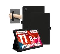 Magnetic Case for Ainmel A6h A 11 inch Tablet - Shockproof with Pen Slot,Waterproof,Anti-Scratch,Multi-Angle Stand,with Hand Strap,Slim Durable,Black
