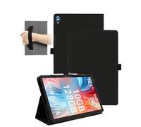 Magnetic Case for Ainmel C107 10 inch Tablet - Shockproof with Pen Slot,Waterproof,Anti-Scratch,Multi-Angle Stand,with Hand Strap,Slim Durable,Black