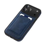 Magnetic Case For IPhone 17/17 Pro/17 Air/17 Pro Max, Detachable Wallet Card Holder Case Slim RFID Blocking Protection Leather Cover(Blue,17 ProMax)